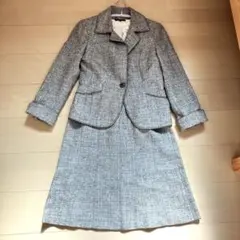 23区　グレー系ツイードスーツ　インナー　３点