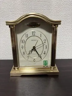新品未使用 SEIKO ゴールド 置時計 アラーム機能付き