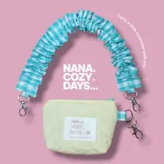 ギャザーストラップとポーチの2点セット イエロー スマホアクセサリー