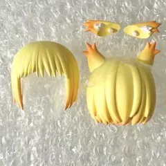 狐耳ショートヘア,髪パーツ ねんどろいど たま 戦国妖狐 耳パーツ付き/金髪