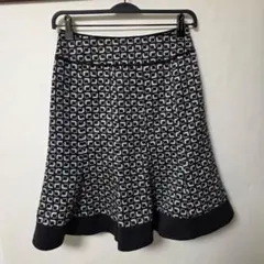 エニィスィス/any SiS 総柄 ひざ丈 フレア スカート【M】きれいめ