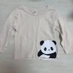 エルフィンドール　パンダ　ベージュ　長袖　ロンT Tシャツ　90