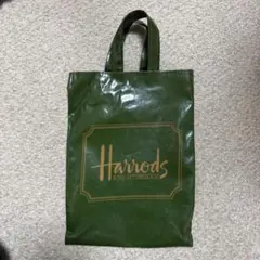 Harrods グリーン トートバッグ