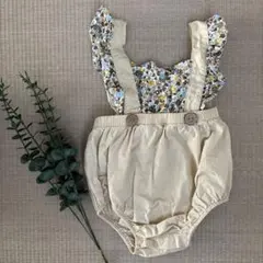 花柄ロンパース
