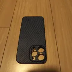 カーボン iPhone15 pro max ケース ブルー