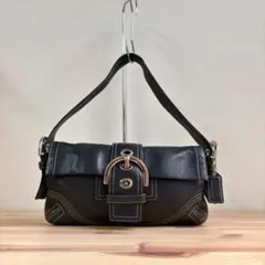 Coach Soho Leather Black Shoulder Bag