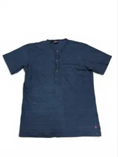 45R ヘンリーネック Tシャツ インディゴ染め サイズ3のサムネイル