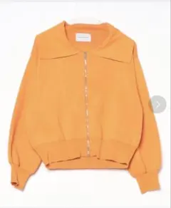 【 ADAM ET ROPE’】 襟付きジッパーカーディガン