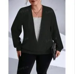 SHEIN プラスサイズ リブニット ふわふわ ニット 3XL（JP6XL）