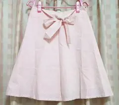 赤ストライプリボン付きスカート