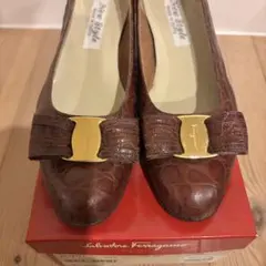 Salvatore Ferragamo Sempione ブラウン 3cmヒール