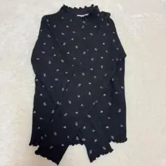 continuer de NICE CLAU ブラック花柄ニット F