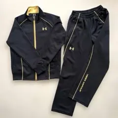 アンダーアーマー ジャージ 上下セット YSM 130cmブラック×ゴールド