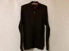 89714 トミーヒルフィガー　フルジップニットジャケット　ブラウン　L