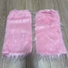ピンク ファー レッグウォーマー ルーズソックス