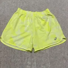 アシックス　ランニングショートパンツ　トレーニングウェア　イエロー