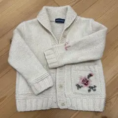 Ralph Lauren アイボリー カーディガン　90