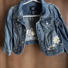 GAP デニムジャケット 花柄刺繍