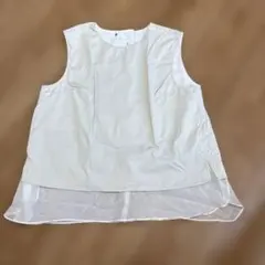 KBF ノースリーブチュニック ホワイト