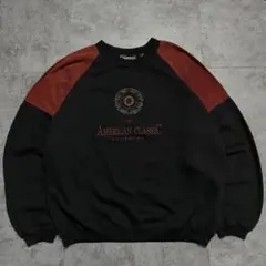 隼*様 90s ヴィンテージスウェット エンブレムロゴ コーデュロイ 切替デザイ
