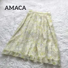 アマカ リバティ 花柄 オーガストローズ フレアスカート 洗える 40のサムネイル