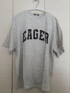 kutir EAGER ロゴ 半袖Tシャツ グレー　オーバーサイズのサムネイル