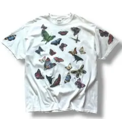 90s キノコプリントTシャツ マーシュルーム ホワイト L相当 - メルカリ