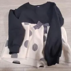 【みぃ様♡】ドット柄リボン付きチュニック 120