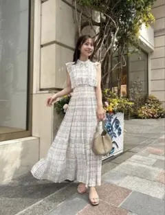 SNIDEL Sustainableフリルワンピース IVR 2