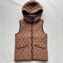 レリューム ジャーナルスタンダード キルティングベスト S ブラウン フード