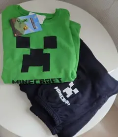 Minecraft パジャマ 上下セット クリーパー 150cmのサムネイル