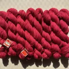 第2弾大量400gカネボウカセ糸トップ染ニッティングヤーン中細レッド純毛100%
