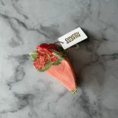 フランスアンティーク ハートの重なった花 ピンクのソープディッシュ 