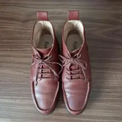 【マーガレットハウエル】ブラウンのレザーショートブーツ　本革　22.5