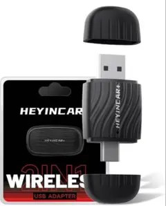 HEYINCAR+ 2 IN 1 USB ワイヤレスアダプターワイヤレス
