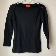 美品 ヴィヴィアンウエストウッドレッドレーベル 7分袖カットソー ブラック Vivienne Westwood RED LABEL(ヴィヴィアンウエストウッドレッド