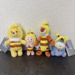 ディズニーストア くまのプーさん ぬいぐるみキーホルダー 麦わら帽子