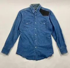 80s USA製 ラングラー デニムシャツ ウエスタンシャツ XL