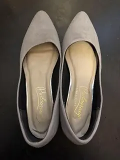 グレー スエード風 パンプス L