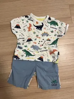 KladSkap 恐竜柄Tシャツとショートパンツセット