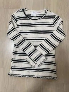ZARA ストライプ 長袖カットソー 5-6歳　シンプル