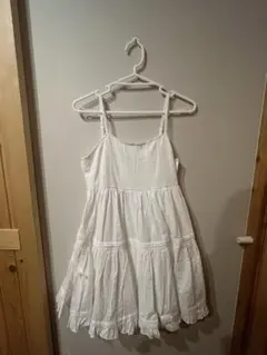 tiptop チェック/コットンフリルキャミミニワンピース