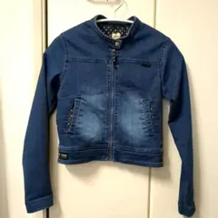 デニムジャケット ポルカドット裏地