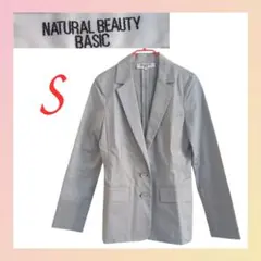 NATURAL BEAUTY BASIC テーラードジャケット S グレー