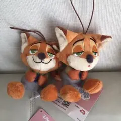 むにゃすやマスコット ズートピア ニック ぬいぐるみ 2点セット