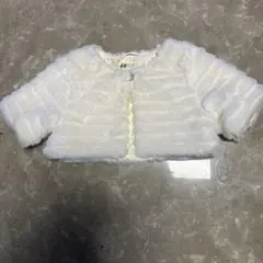 H&M フェイクファー ボレロ ホワイト 122cm