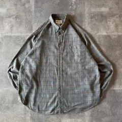 90-00s Eddie Bauer ネルシャツ 灰 XXL A500 チェック