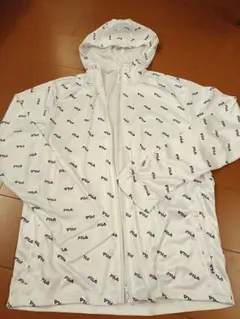 FILA ラッシュガード パーカー 総柄 ホワイト M
