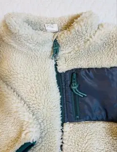 【H&M】アウター クリーム色 ジッパー付き　85cm