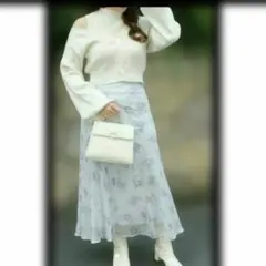 新品　フリー　INGNI　フラワー　BACKレースUPスカート